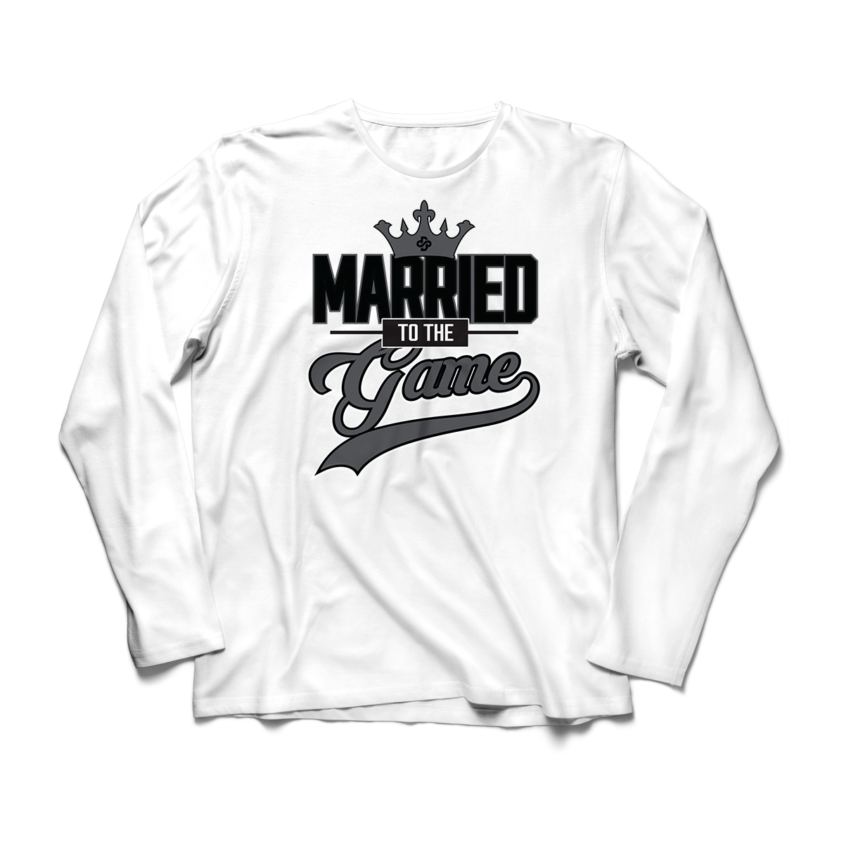 'Married To The Game' in Black Cat CW Men's Comfort Long Sleeve
