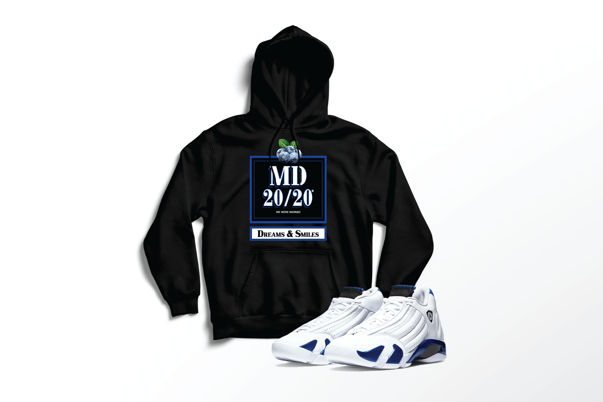 'MD 2020' Custom Graphic Hoodie To Match Air Jordan 14 Hyper Royal