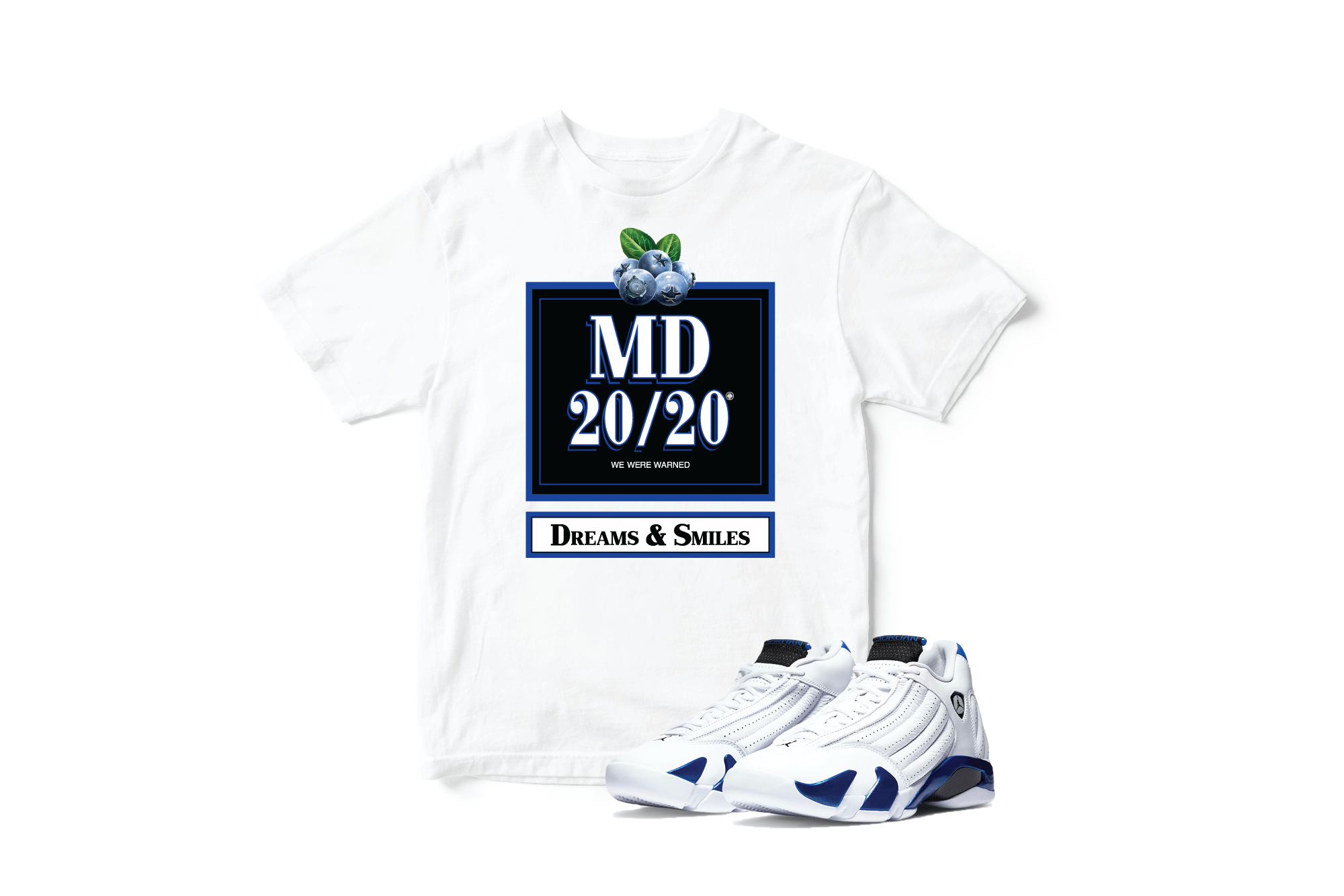 'MD 2020' Custom Graphic Short Sleeve T-Shirt To Match Air Jordan 14 Hyper Royal