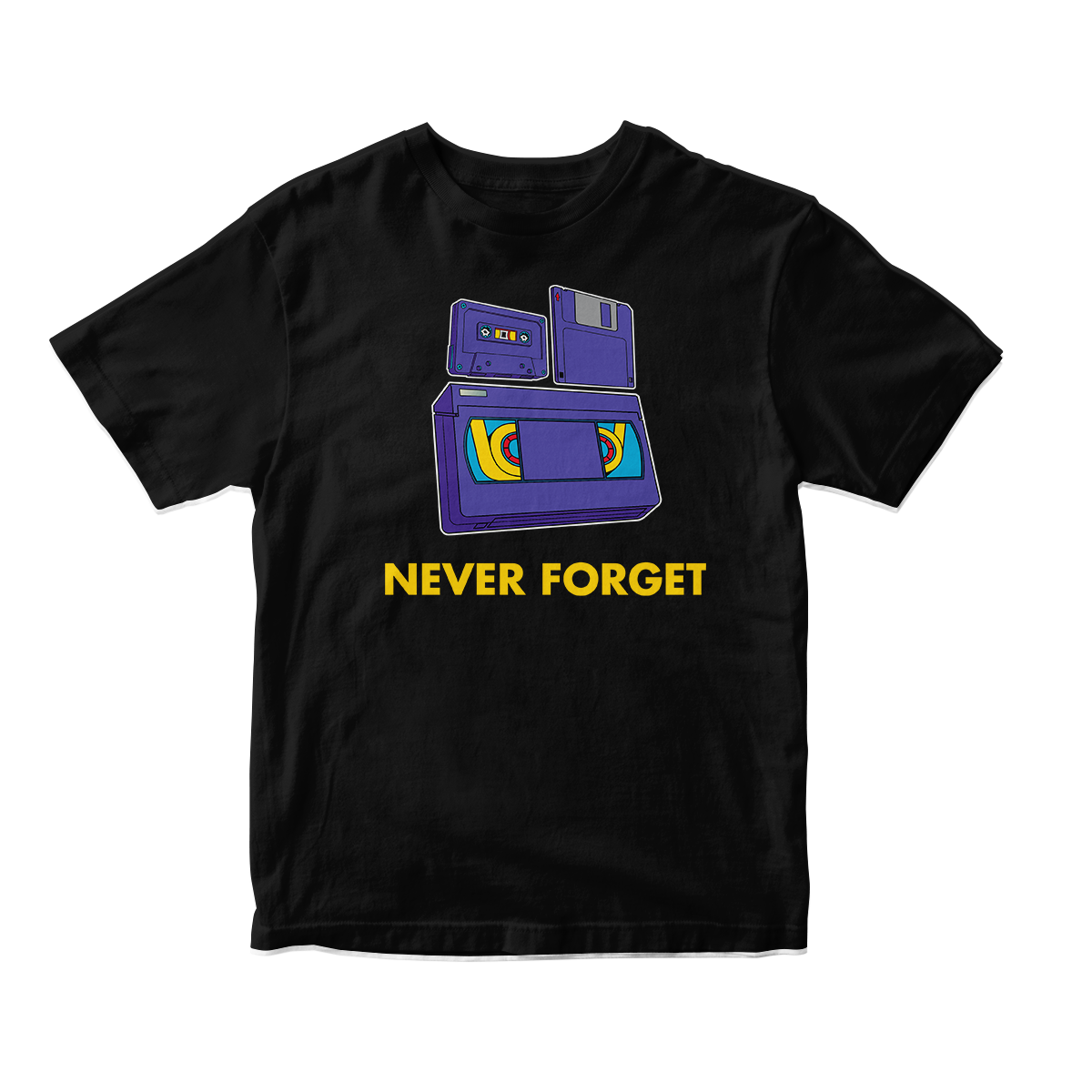 Never Forget in White Aqua CW Short Sleeve Tee