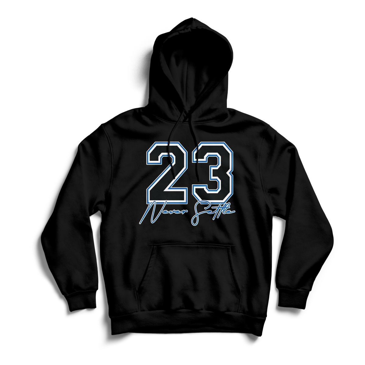 'Never Settle' in Game Royal CW Unisex Pullover Hoodie