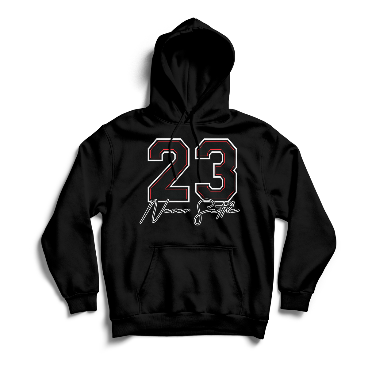 'Never Settle' in Reverse He Got Game CW Unisex Pullover Hoodie