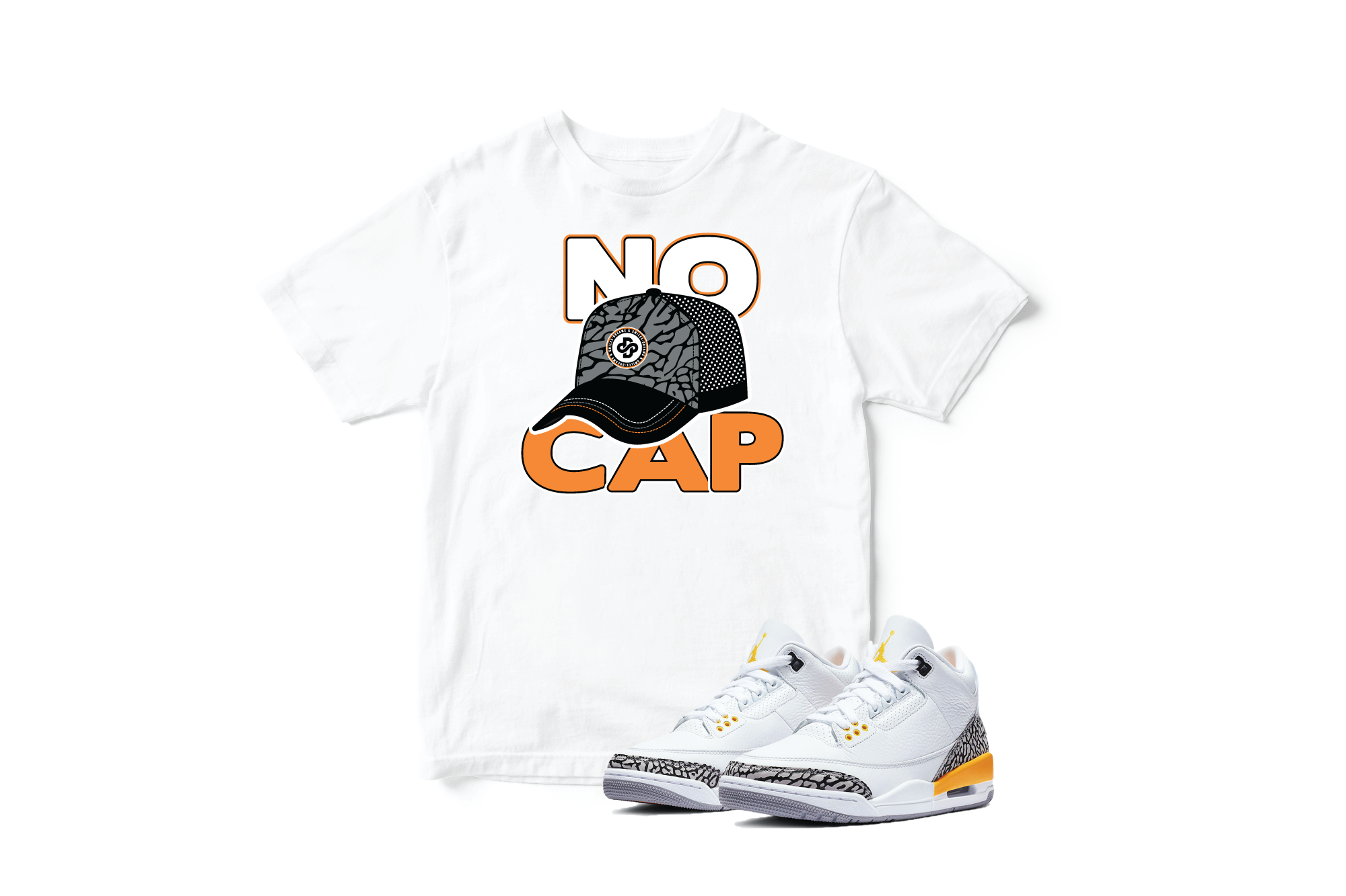'No Cap' in Laser Orange CW Short Sleeve Tee