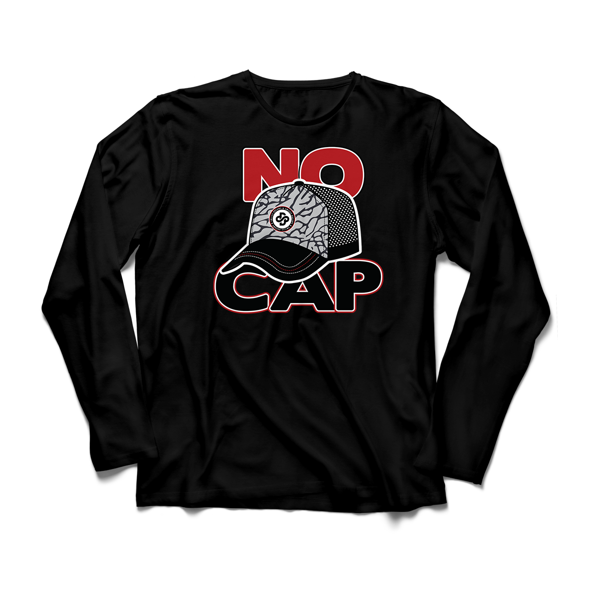 'No Cap' in Red Cement CW Men's Comfort Long Sleeve