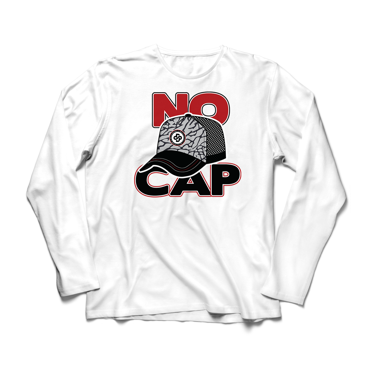 'No Cap' in Red Cement CW Men's Comfort Long Sleeve