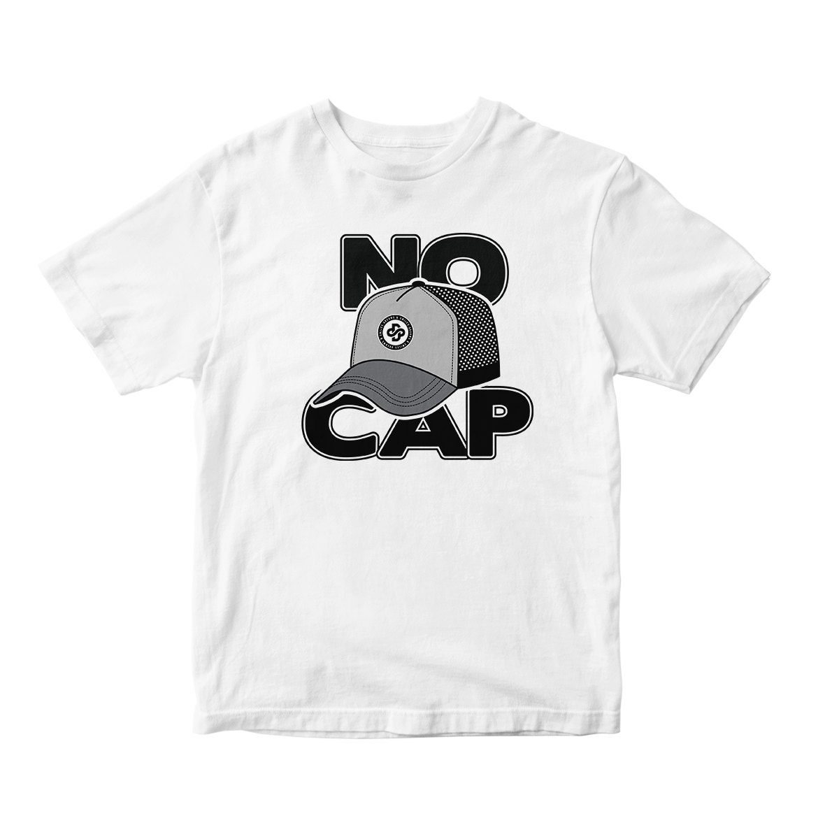 'No Cap' in Cool Grey CW Short Sleeve Tee