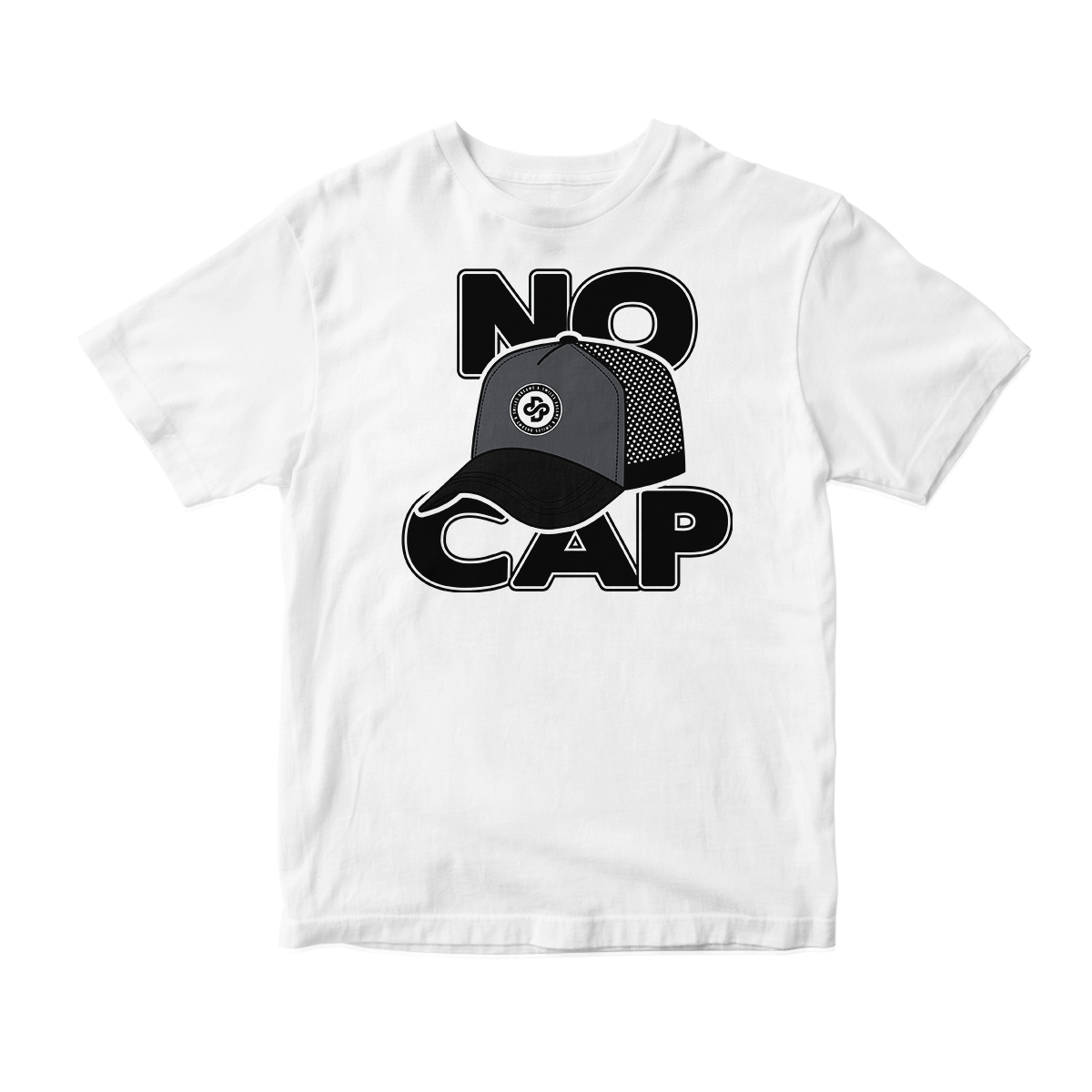 'No Cap' in Black Cat CW Short Sleeve Tee