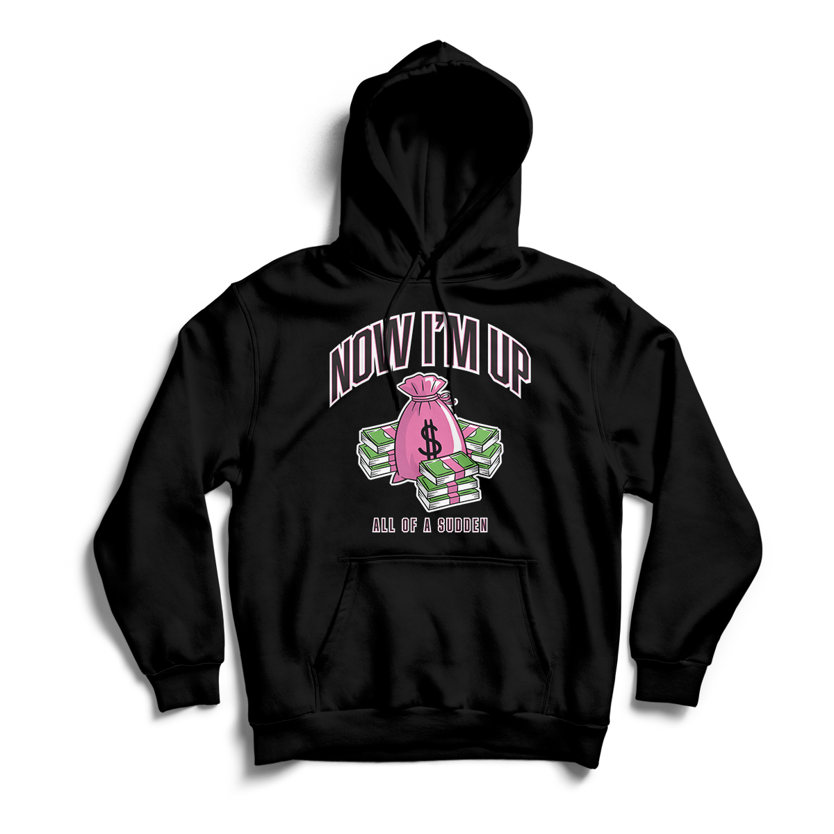 'Now I'm Up' in Pink Snakeskin CW Unisex Pullover Hoodie
