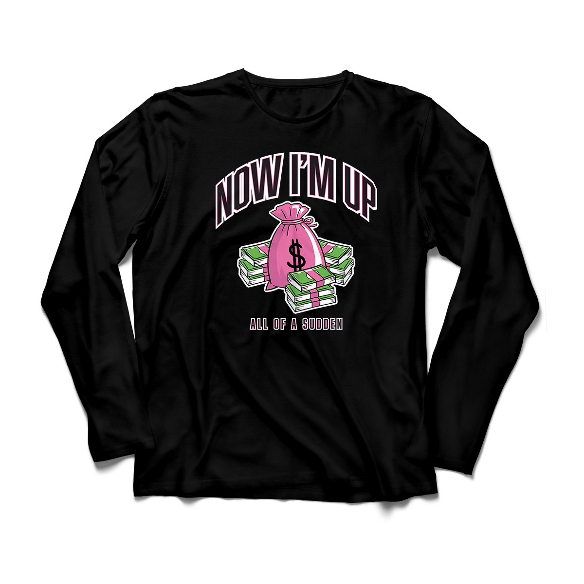 'Now I'm Up' in Pink Snakeskin CW Comfort Long Sleeve