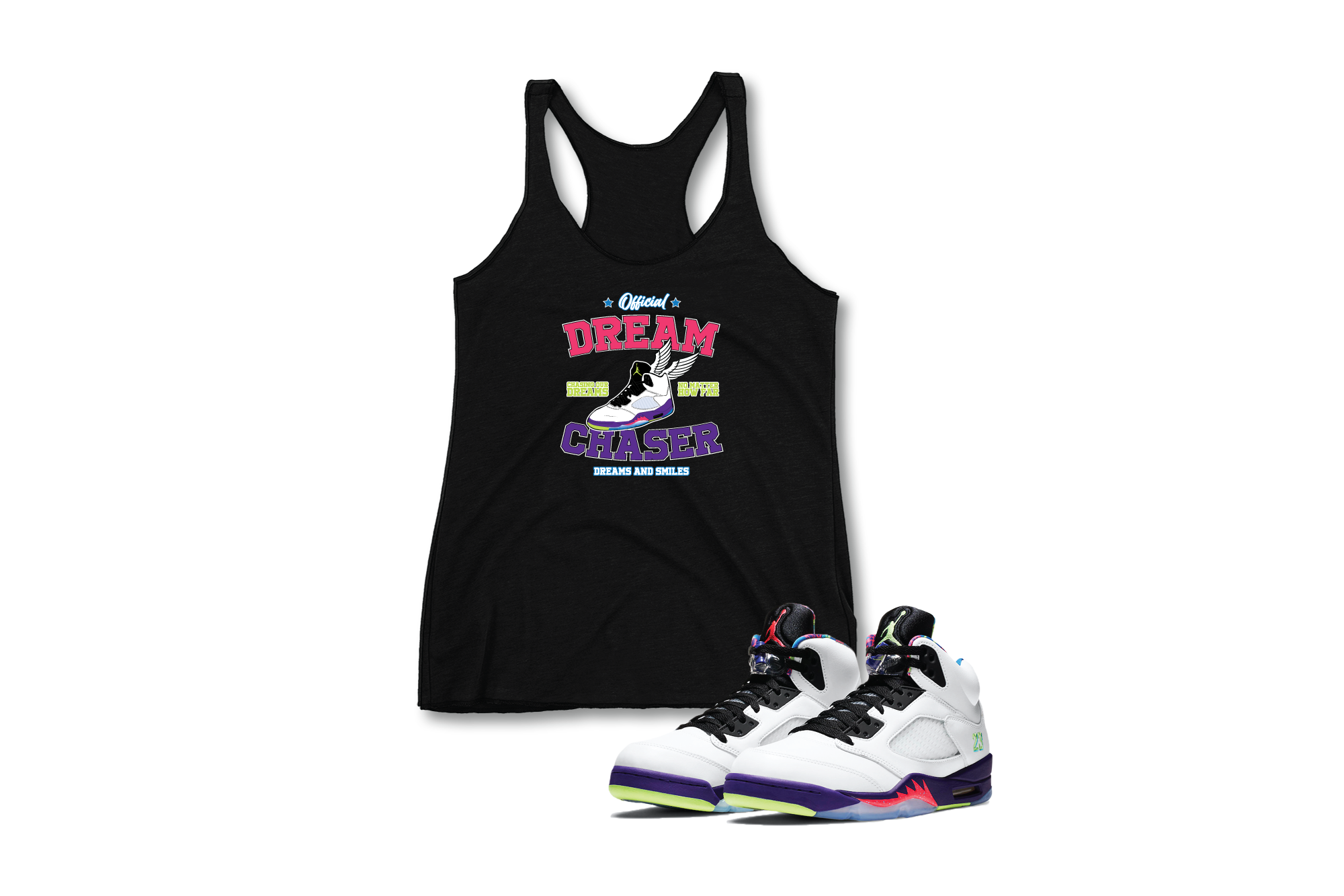 'Official Dream Chaser' in Ghost Green CW Women's Racerback Tank