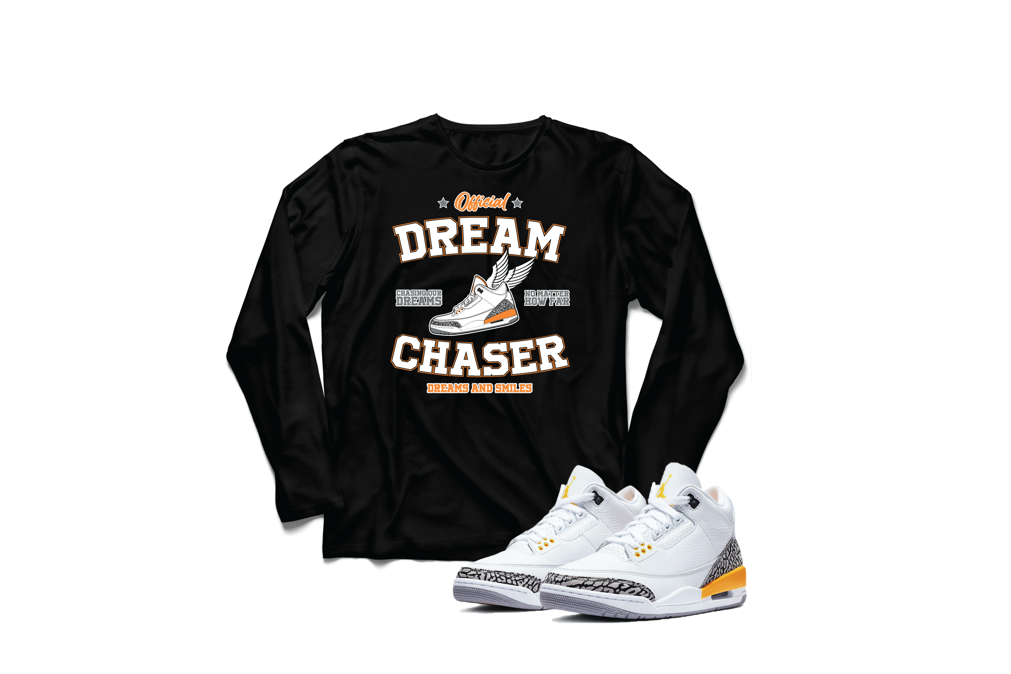 'Official Dream Chaser' in Laser Orange CW Comfort Long Sleeve