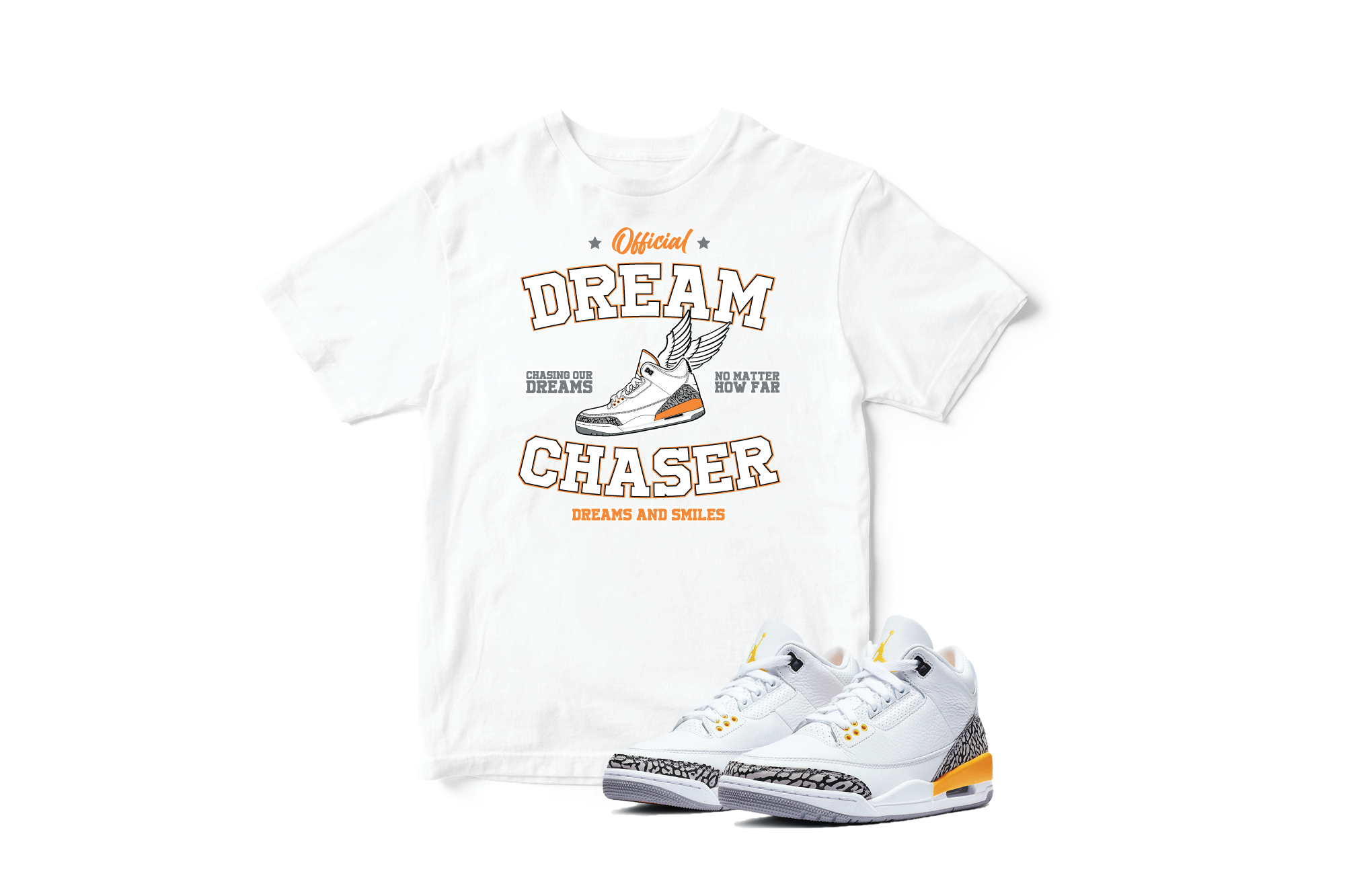 'Official Dream Chaser' in Laser Orange CW Short Sleeve Tee