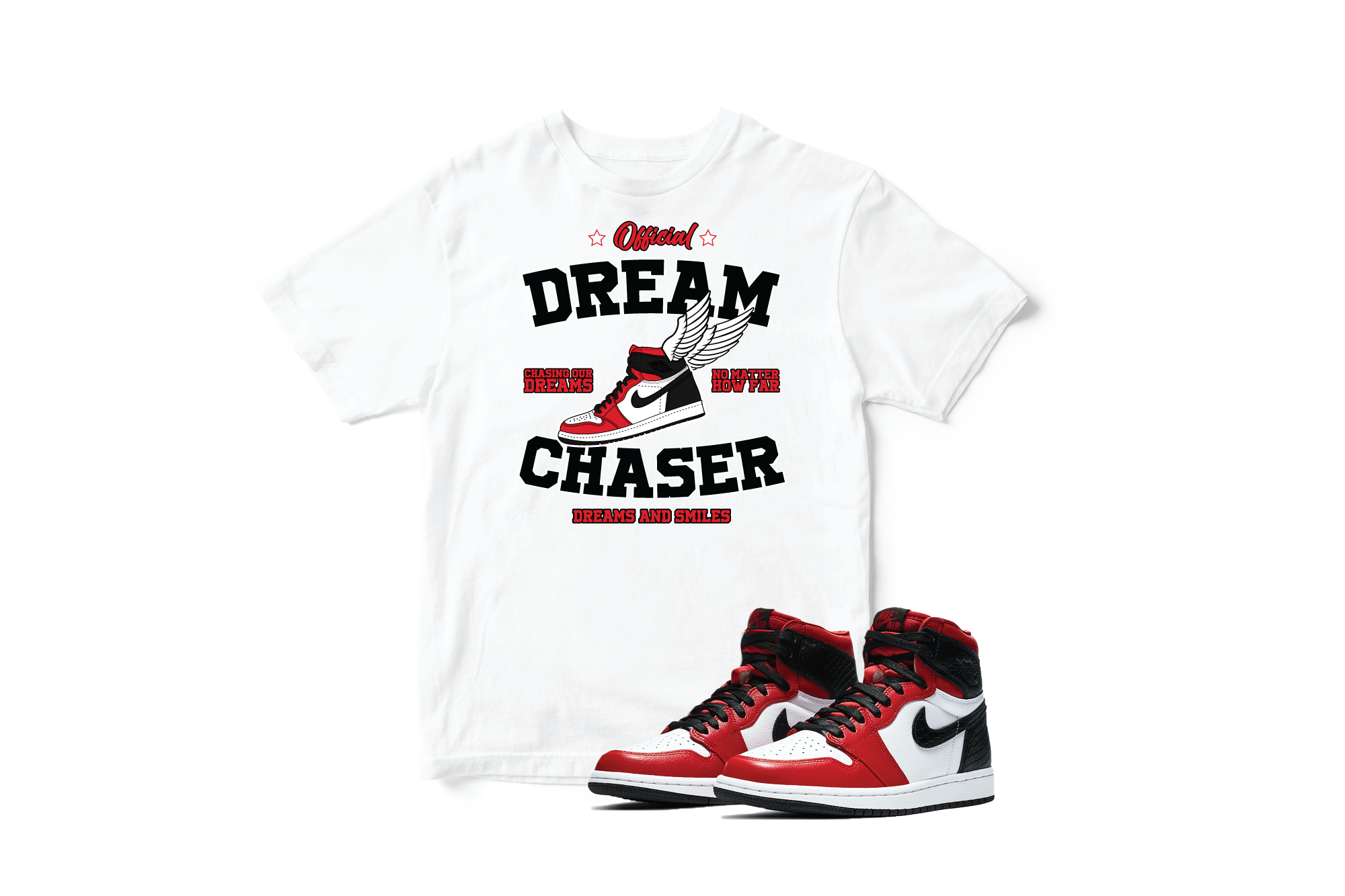 'Official Dream Chaser' in Satin Snake CW Short Sleeve Tee