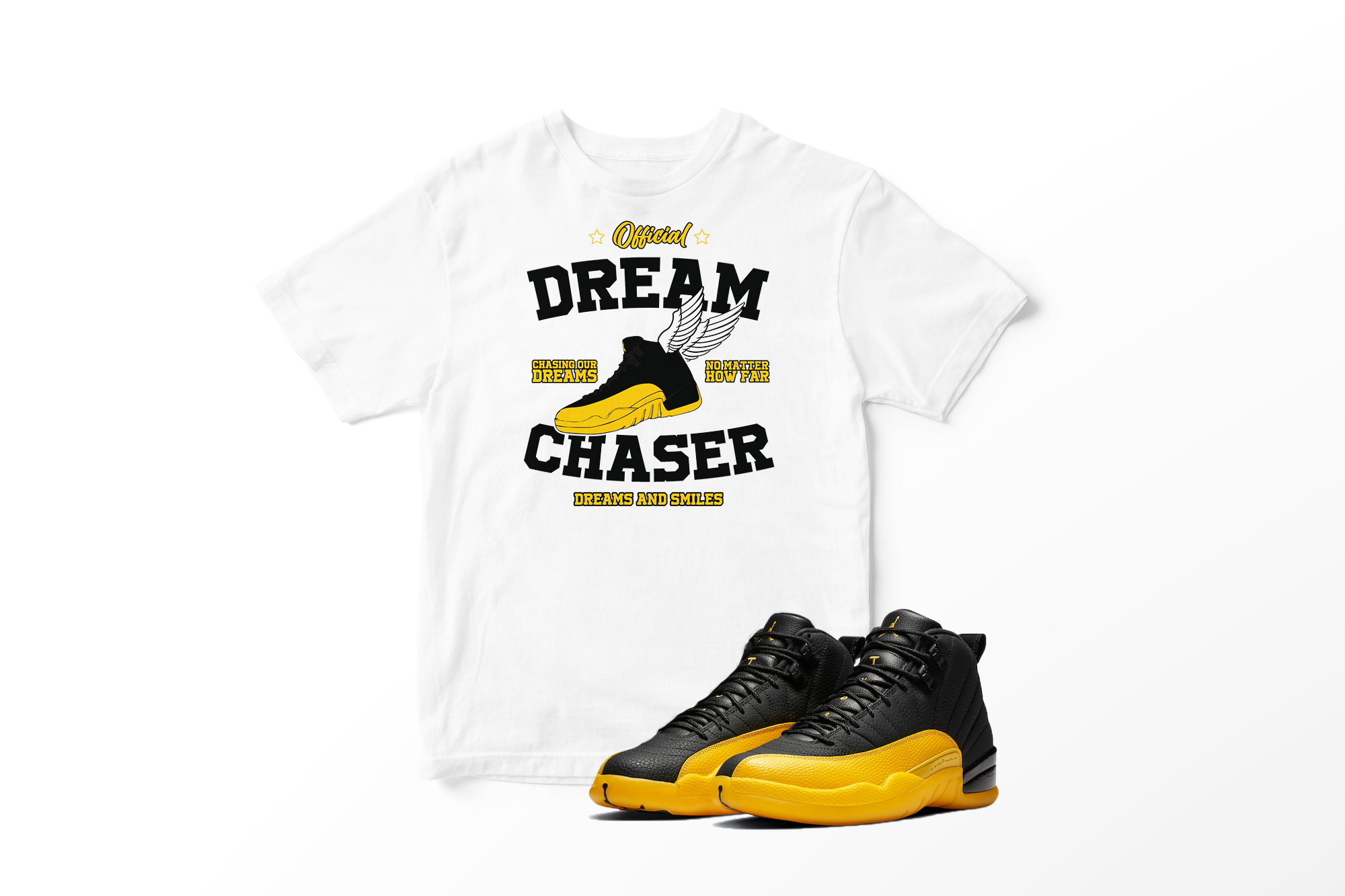 'Official Dream Chaser' in University Gold CW Short Sleeve Tee