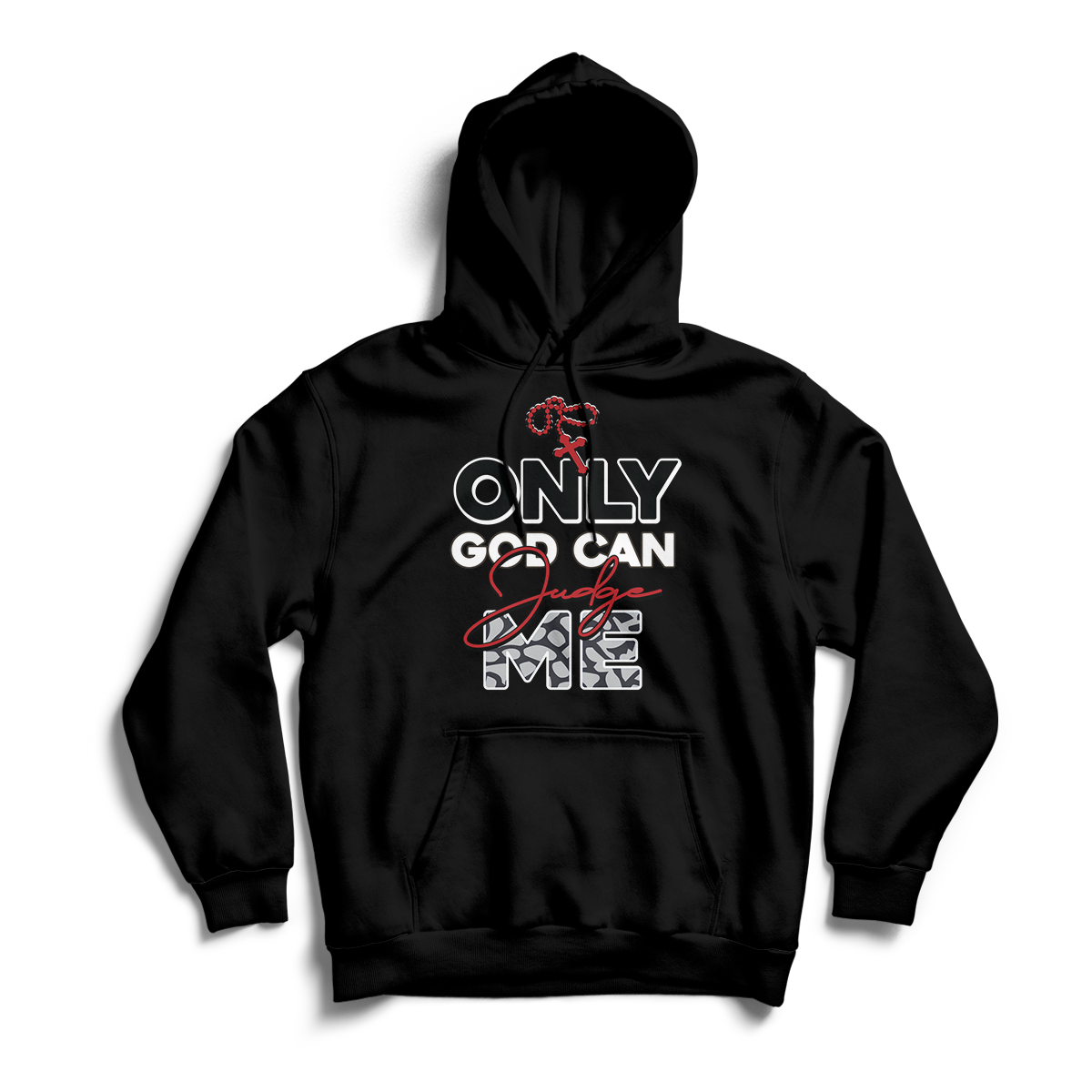 'Only God Can Judge Me' in Red Cement CW Unisex Pullover Hoodie