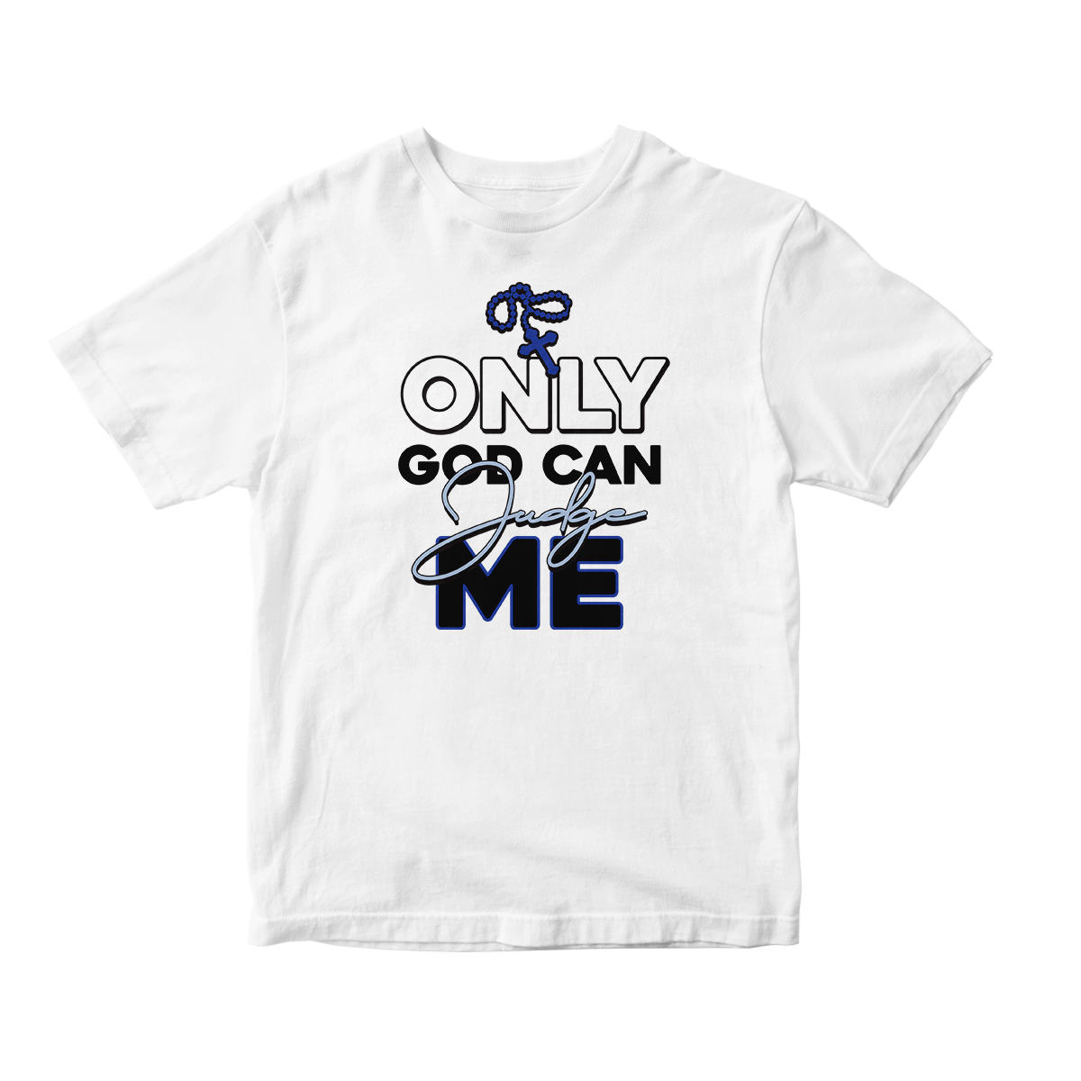 'Only God Can Judge Me' in Space Jam CW Short Sleeve Tee