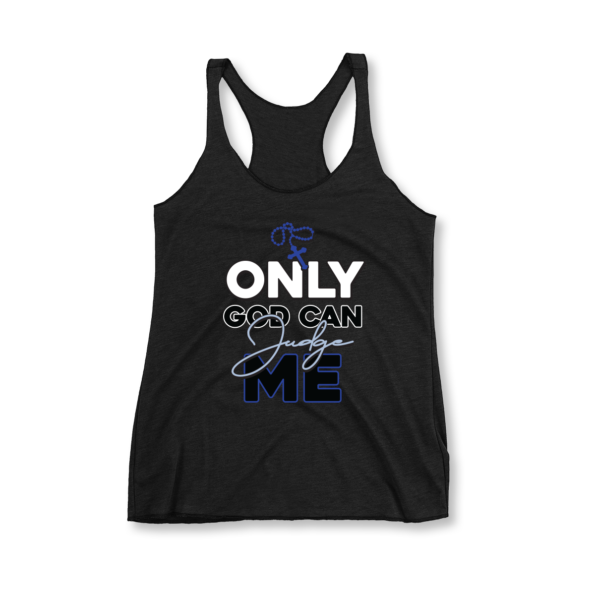 'Only God Can Judge Me' in Space Jam CW Women's Racerback Tank