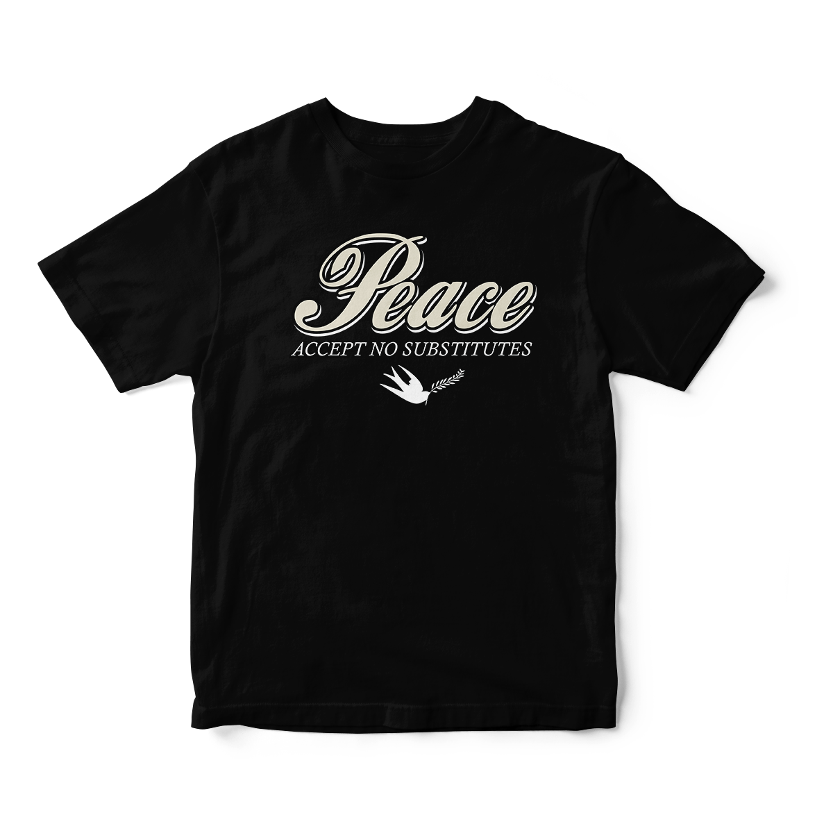 Peace No Subs in Tan Short Sleeve Tee