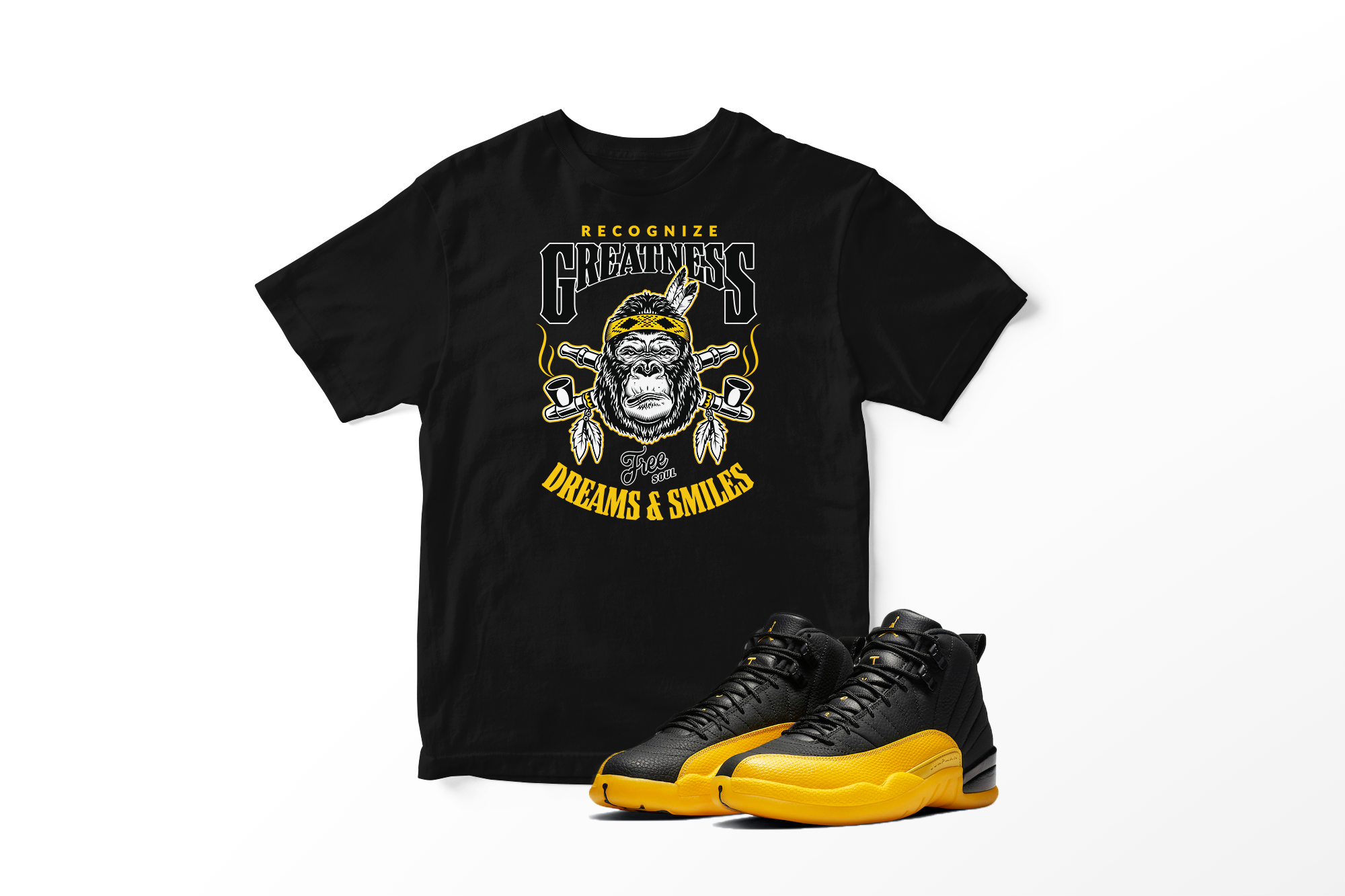 'Recognize Greatness' in University Gold CW Short Sleeve Tee