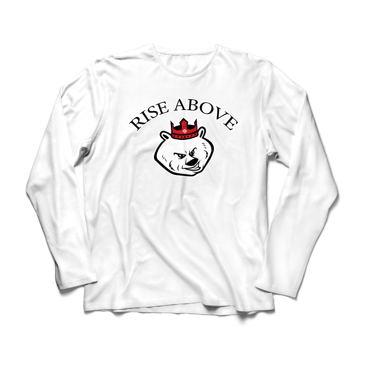 'Rise Above' in Gym Red CW Men's Comfort Long Sleeve