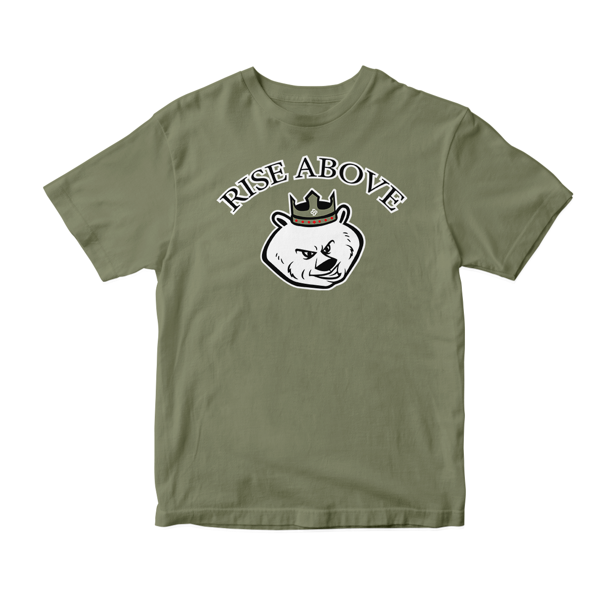 'Rise Above' in Medium Olive CW Short Sleeve Tee