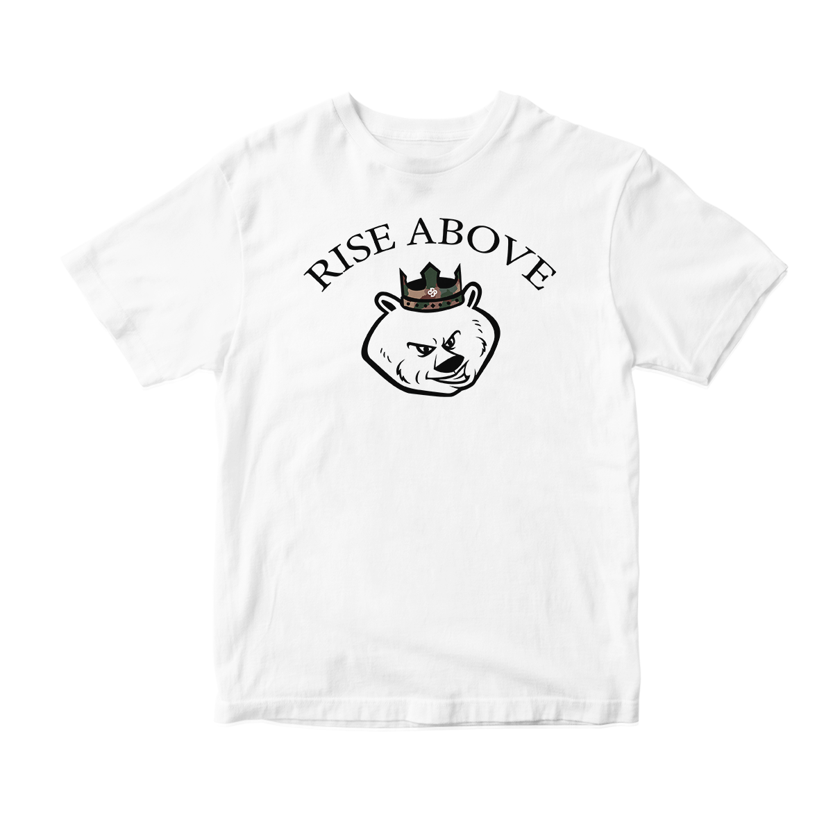 'Rise Above' in Woodland CW Short Sleeve Tee