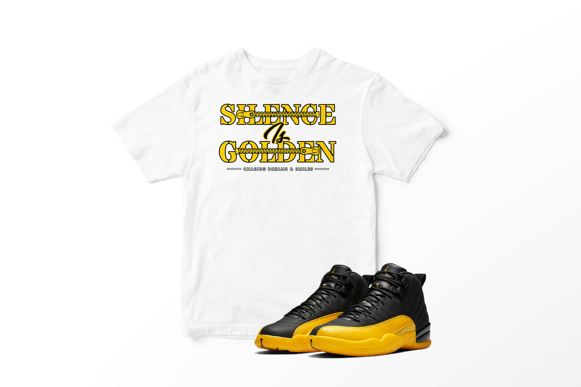 'Silence Is Golden' in University Gold CW Short Sleeve Tee