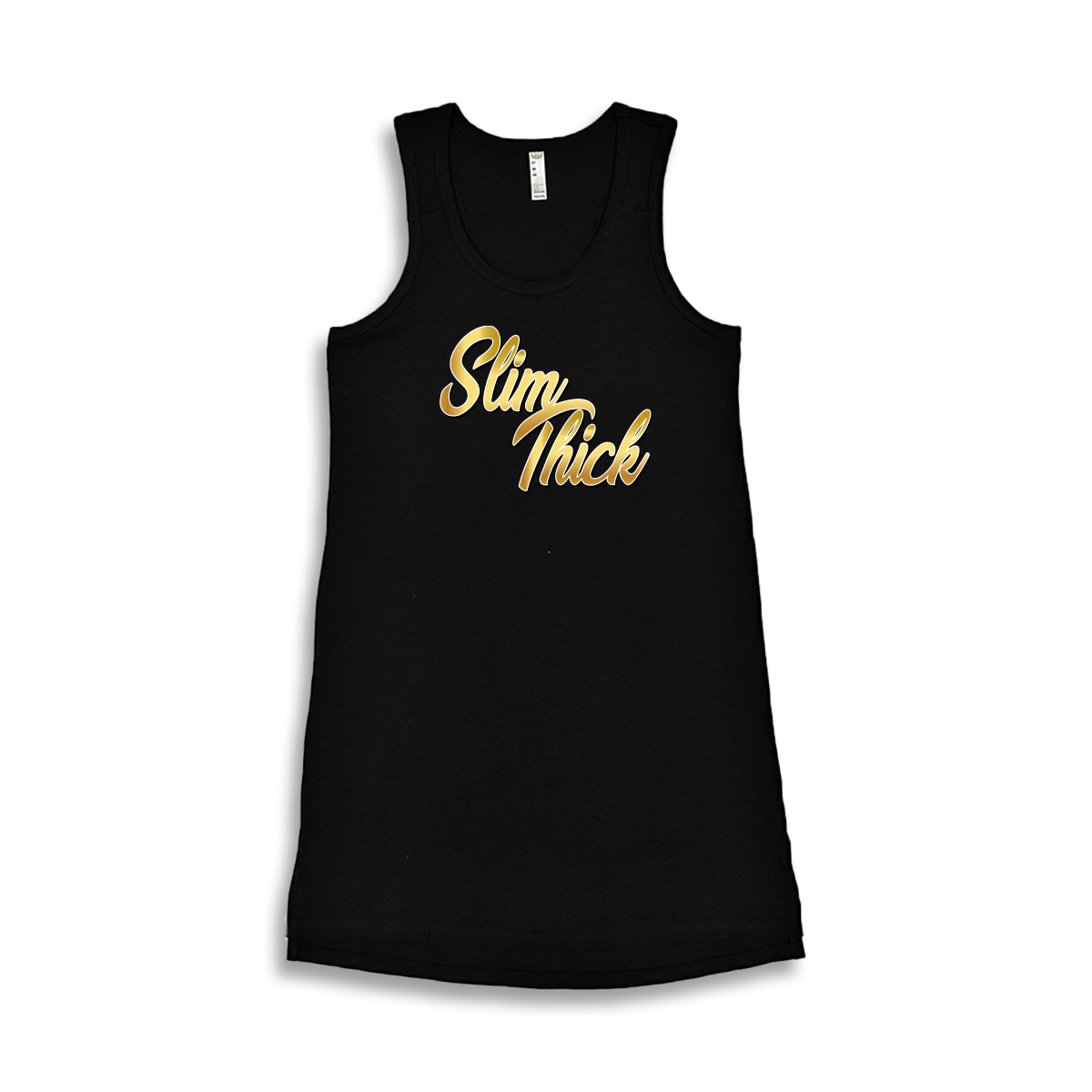 'Slim Thick' in Gold Women's Tank Dress