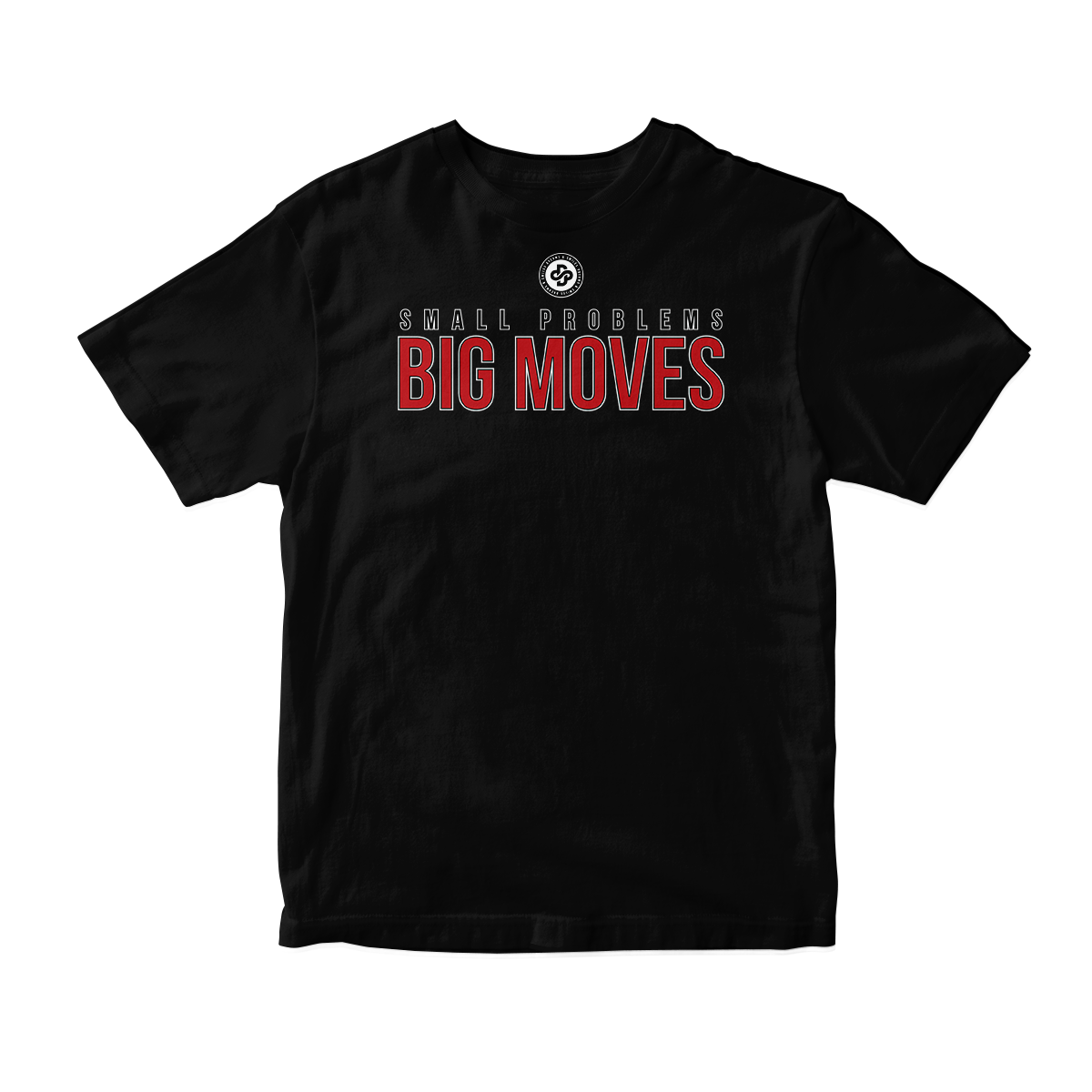 'Small Problems, Big Moves' in Red Cement CW Short Sleeve Tee