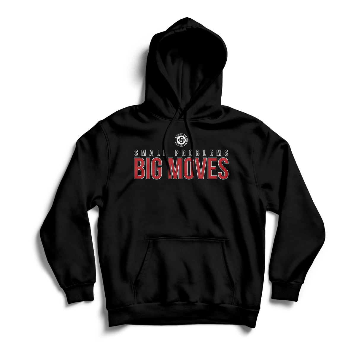 'Small Problems, Big Moves' in Red Cement CW Unisex Pullover Hoodie