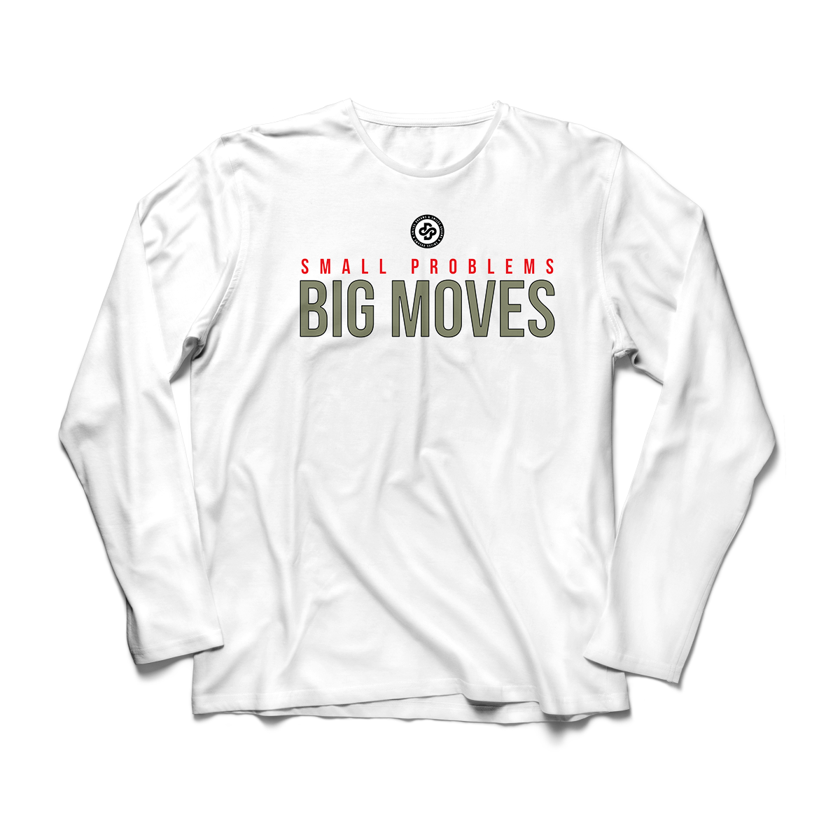 'Small Problems Big Moves' in Medium Olive CW Men's Comfort Long Sleeve