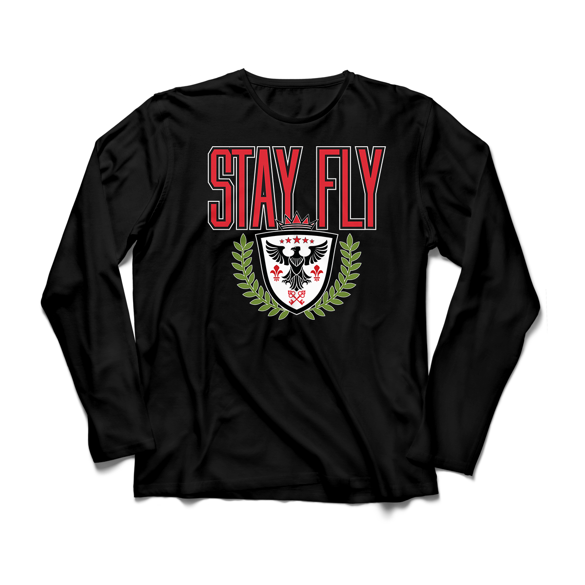'Stay Fly' in Bred 11 CW Men's Comfort Long Sleeve