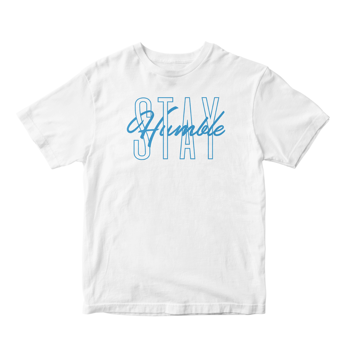 'Stay Humble' in Powder Blue CW Short Sleeve Tee