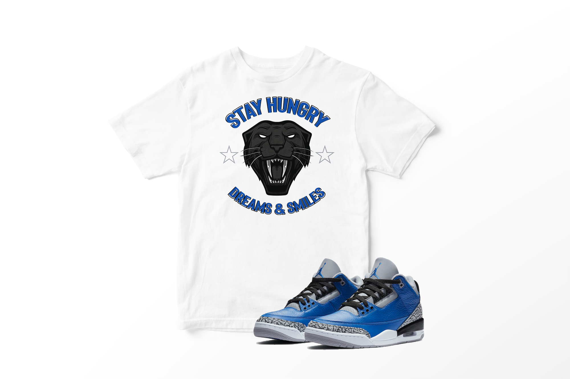 'Stay Hungry' in Royal CW Short Sleeve Tee