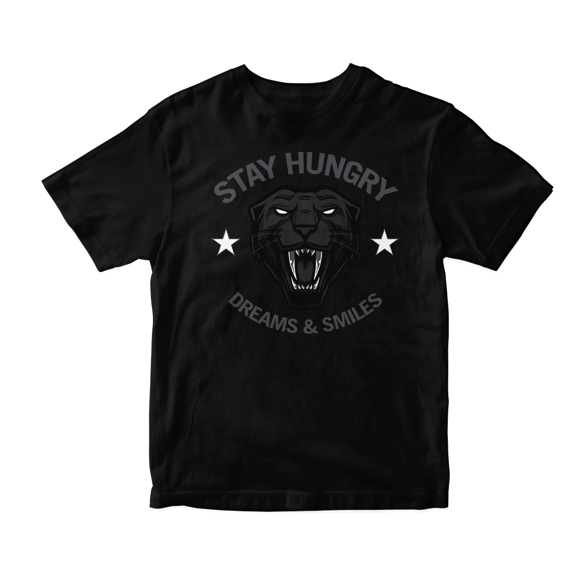 'Stay Hungry' in Black Cat CW Short Sleeve Tee