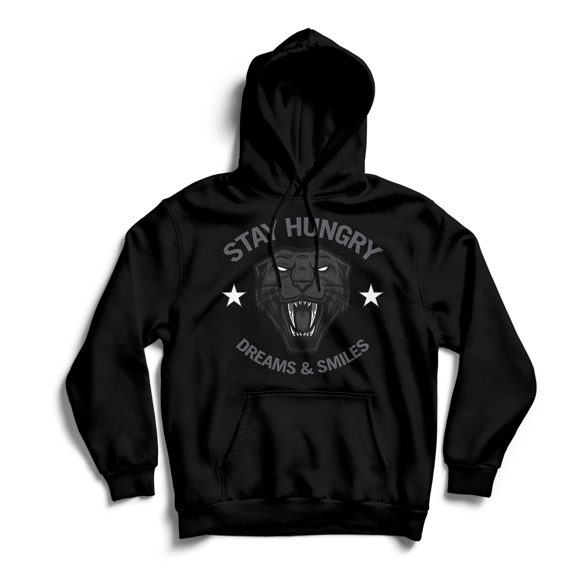 'Stay Hungry' in Black Cat CW Unisex Pullover Hoodie