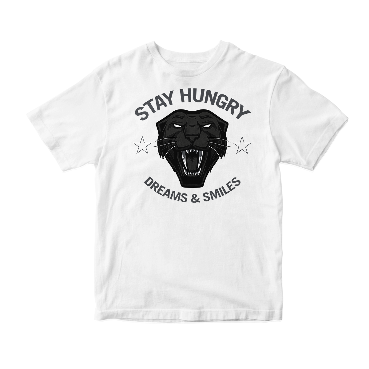 'Stay Hungry' in Black Cat CW Short Sleeve Tee