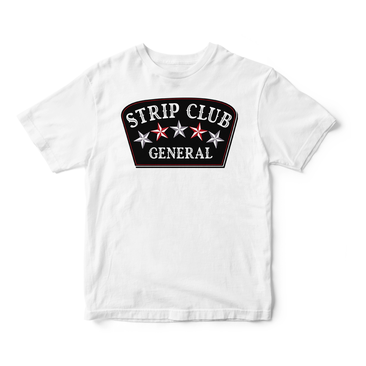 Strip Club General in Red Short Sleeve Tee