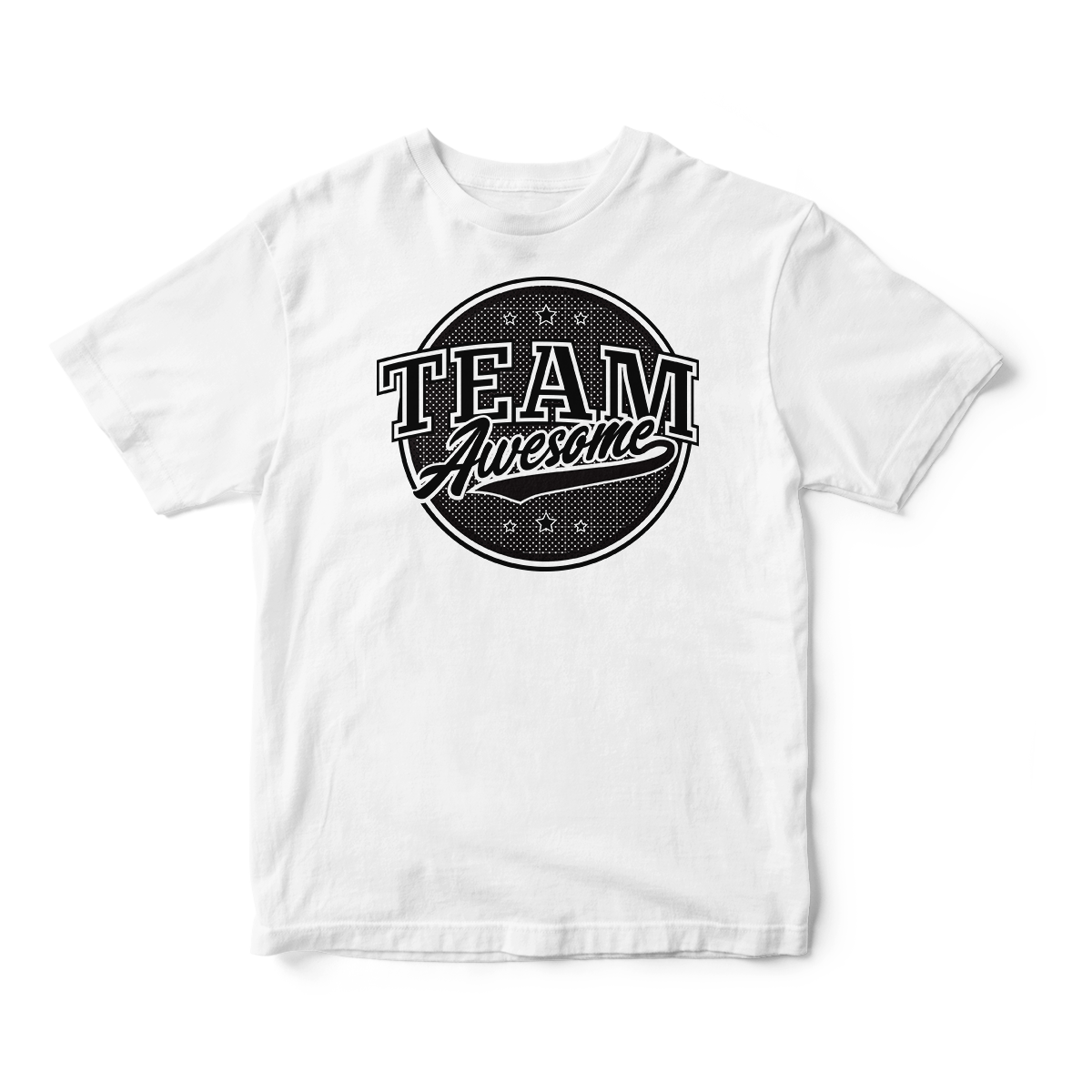 Team Awesome in Black & White Short Sleeve Tee