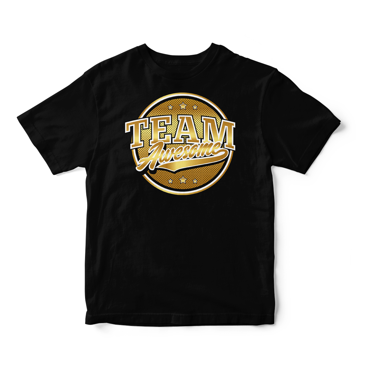 Team Awesome in Gold Short Sleeve Tee