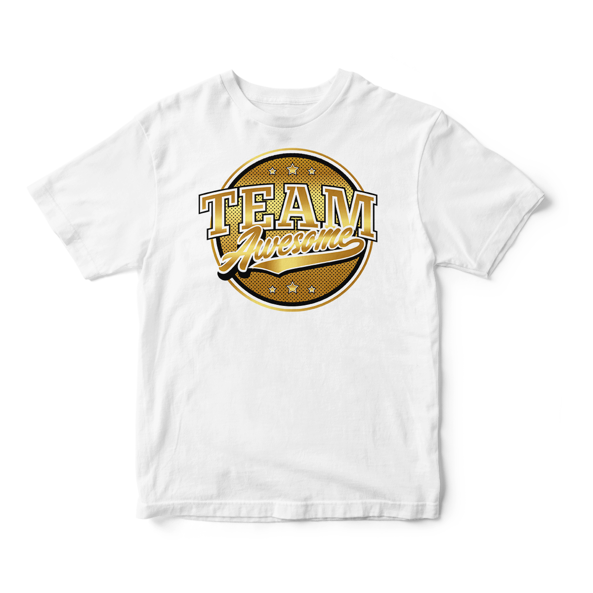Team Awesome in Gold Short Sleeve Tee