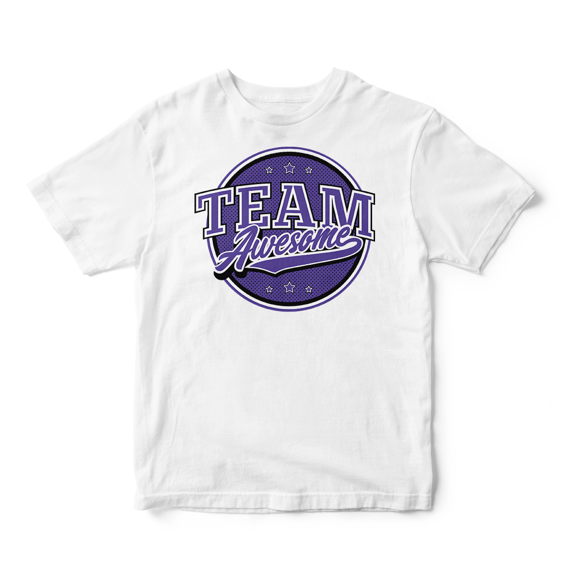 Team Awesome in Purple Short Sleeve Tee