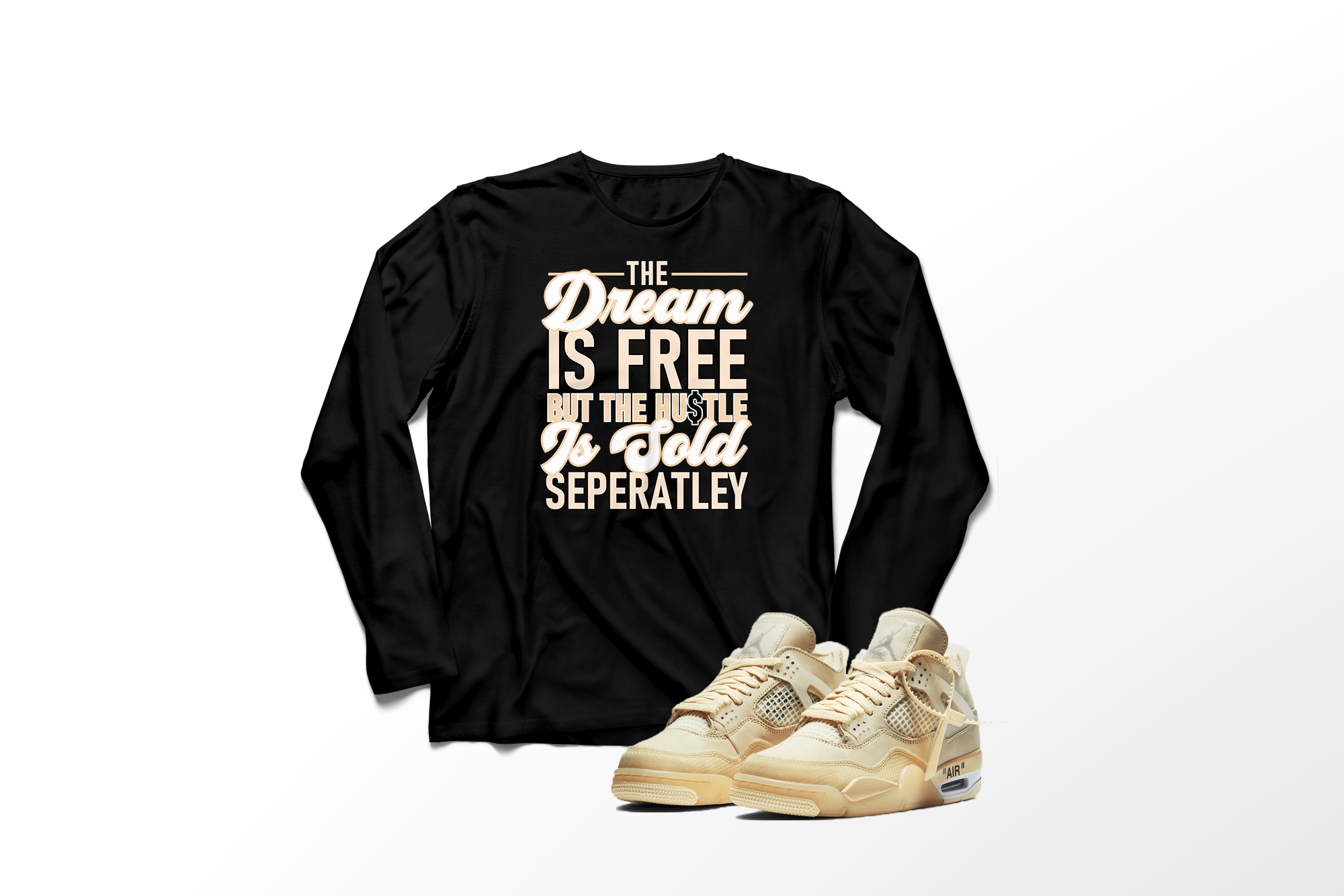 'The Dream Is Free' in Sail CW Men's Comfort Long Sleeve