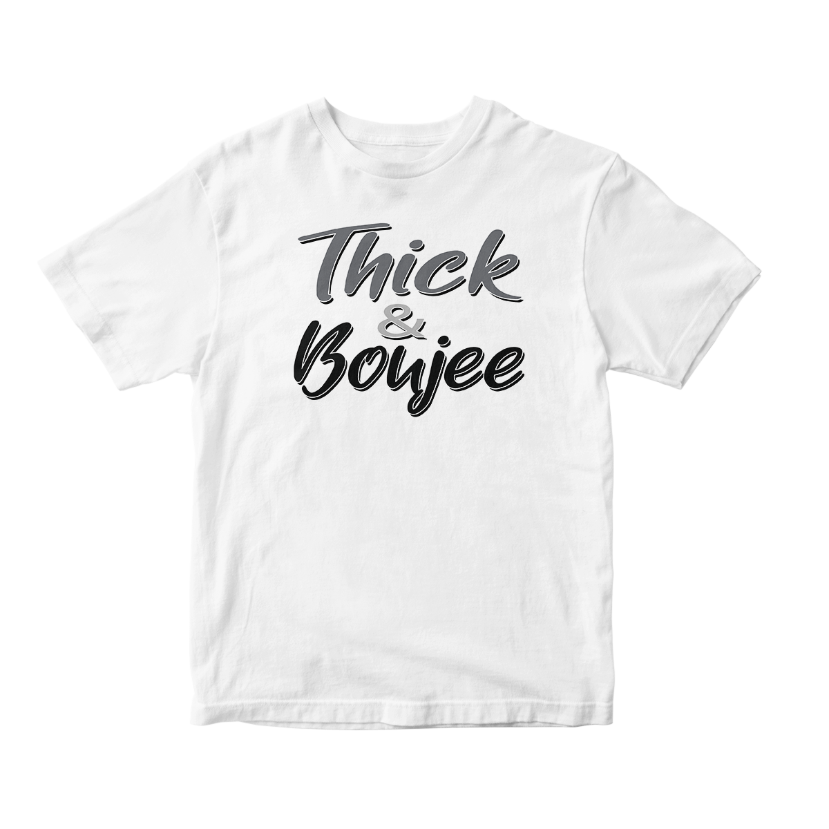 'Thick And Boujee' in Cool Grey CW Short Sleeve Tee