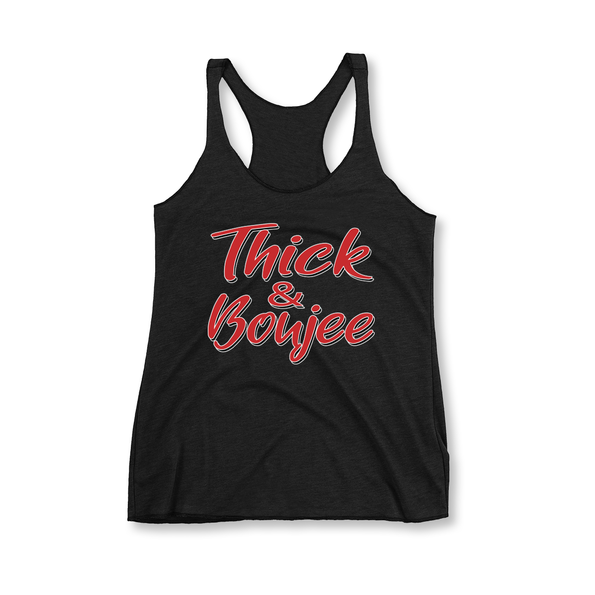 Thick & Boujee in Red Women's Racerback Tank