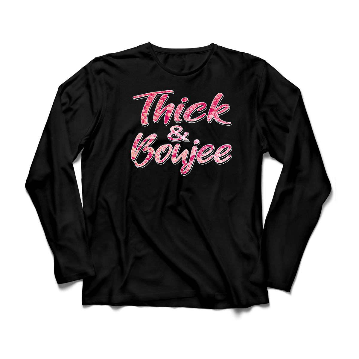 'Thick And Boujee' in Pink Snakeskin CW Comfort Long Sleeve