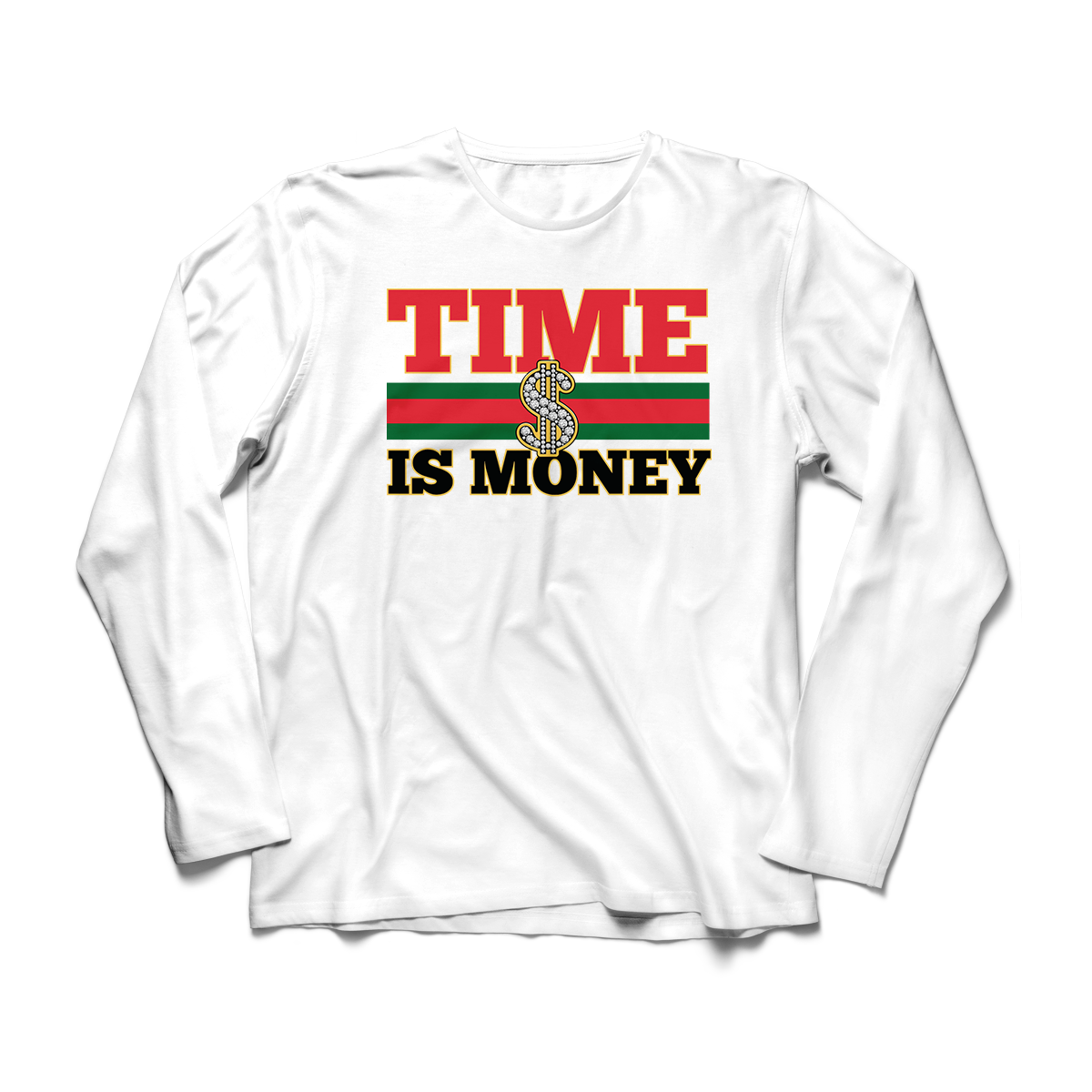 'Time Is Money' in Bred 11 CW Men's Comfort Long Sleeve