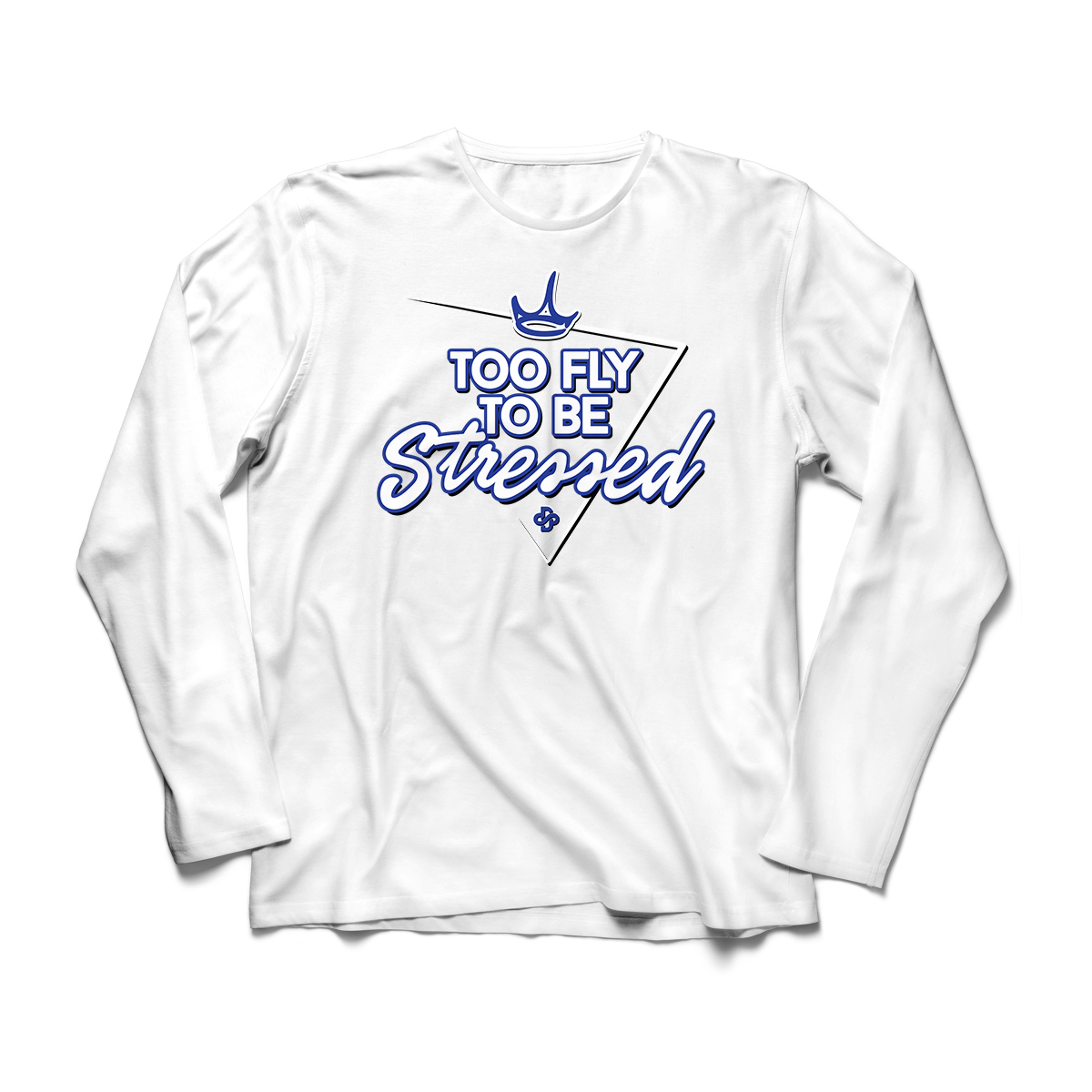 'Too Fly' in Hyper Royal CW Comfort Long Sleeve
