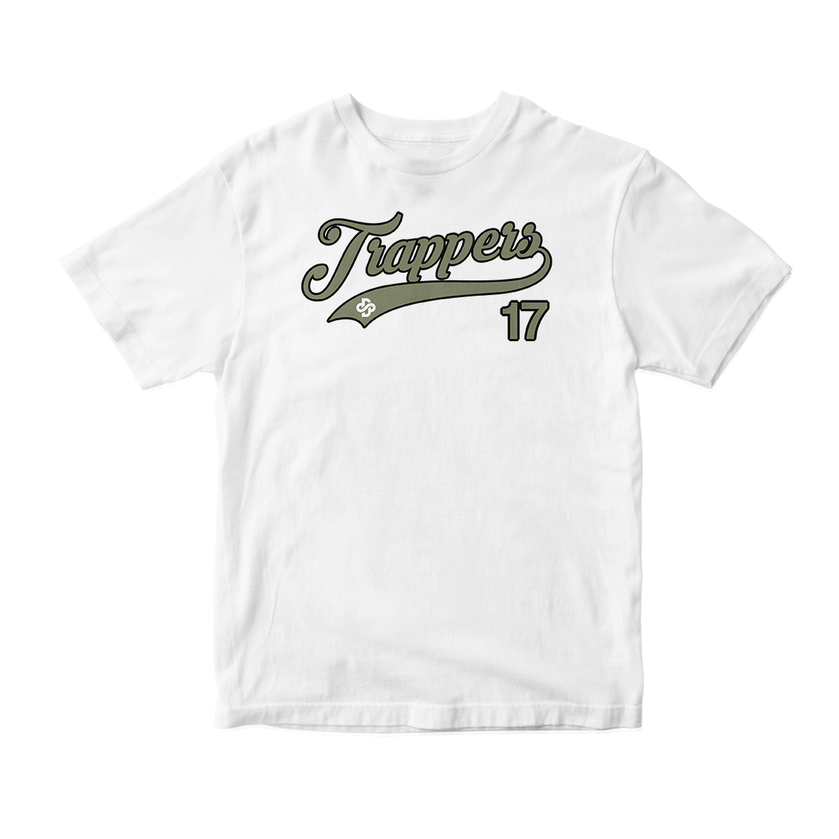 'Trappers' in Medium Olive CW Short Sleeve Tee
