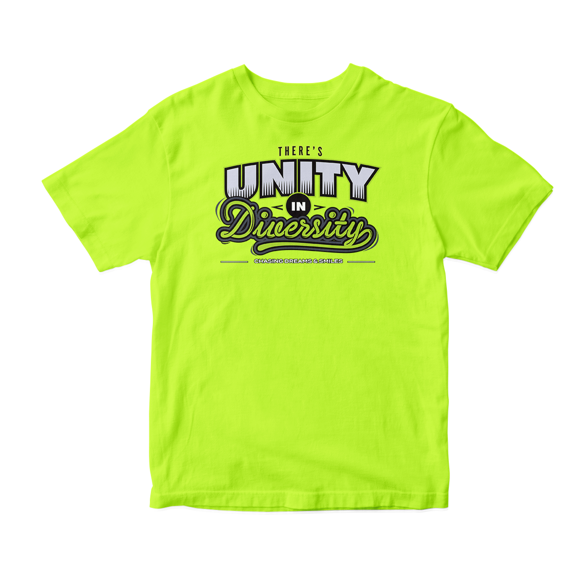 'Unity In Diversity' in Neon 4 CW Short Sleeve Tee